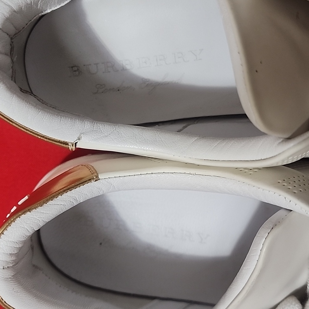 Burberry White Westford Check Sneakers - Picture 11 of 12